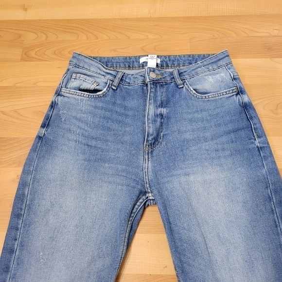 Forever 21 Light Blue Distressed Flare Jeans Size 28 Y2K 90s Cool Girl - Picture 3 of 10